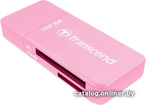 Устройство чтения/записи флеш карт Transcend RDF5, SD/microSD, USB 3.0, Розовый