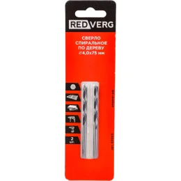 Сверло по дереву HCS (2 шт; 4х44х75 мм) REDVERG 6621121
