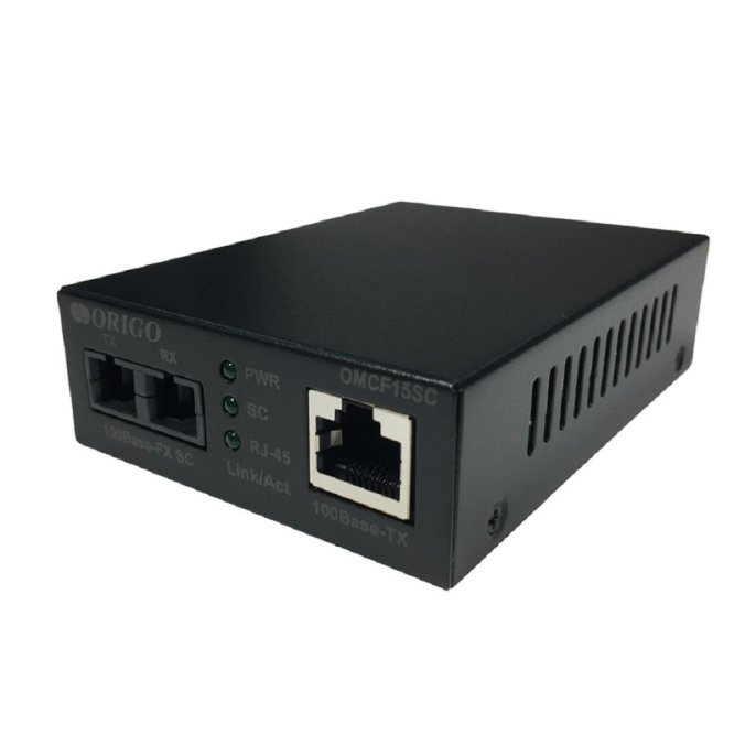 ORIGO OMCF15SC/A1A Медиаконвертер 100Base-TX / 100Base-FX SC , 1310 нм, одномод, до 15 км