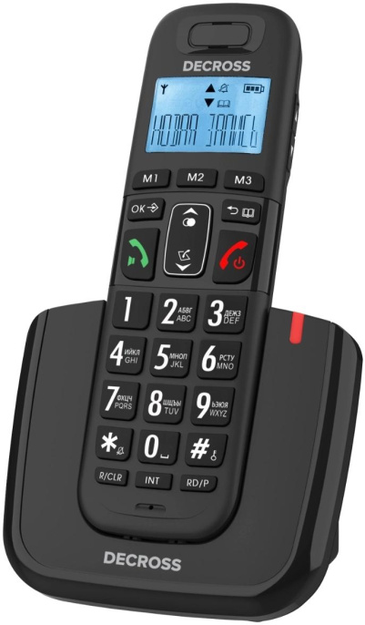 Р/Телефон Dect Decross DC1013 черный АОН