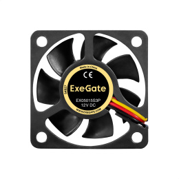 Вентилятор 12В DC ExeGate EX05015S3P 50x50x15 мм, Sleeve bearing подшипник скольжения , 3pin, 5500RPM, 30dBA EX297024RUS