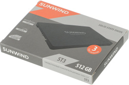 SSD накопитель SunWind ST3 SWSSD512GS2T 512ГБ, 2.5", SATA III, SATA, rtl