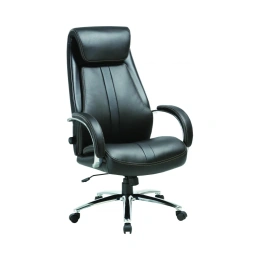 Кресло для руководителя Easy Chair 572 TR черное, рециклированная кожа, металл 871012