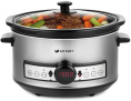 Медленноварка KITFORT КТ-212,  220Вт,   серебристый/черный