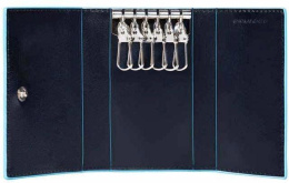 Ключница Piquadro Blue Square, кожа натуральная, темно-синий [pc1396b2/blu2]