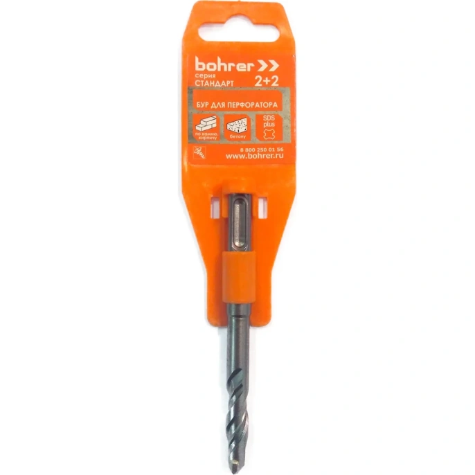 Бур Стандарт 4x50х110 мм; 2 резца + 2 спирали; SDS-Plus BOHRER 30104110