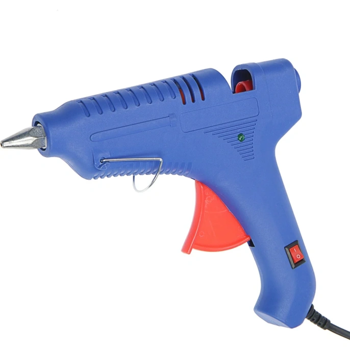 Клеевой пистолет ТУНДРА 80 Вт, 220 В, выключатель, индикатор, антикапля, шнур 1.2 м, 11 мм 4365665