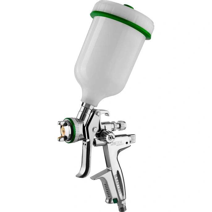 Пневматический краскопульт KRAFTOOL Jeta 4000 с верхним бачком HVLP, 1.3 мм 06555-1.3