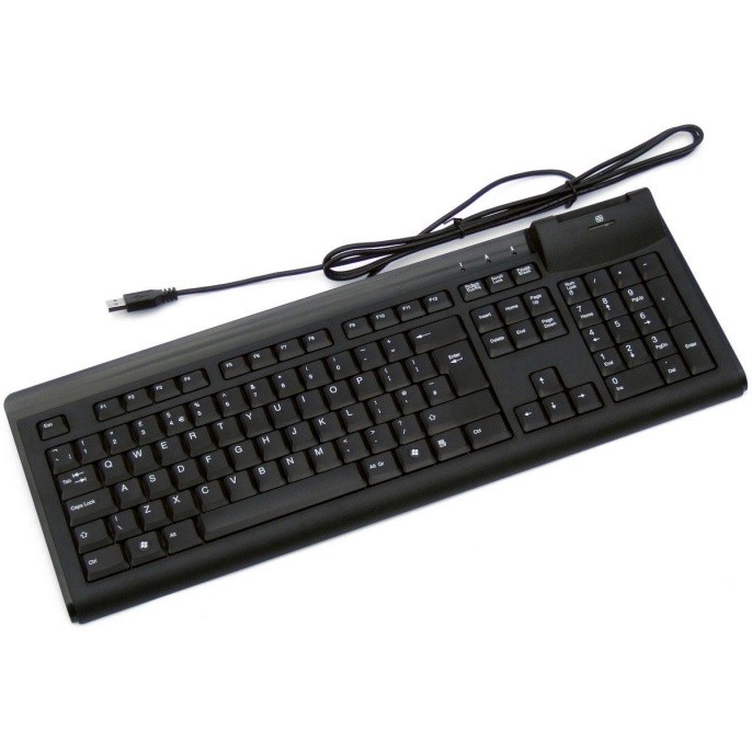 Клавиатура Acer Wired Keyboard Black Acer Wired Keyboard CHICONY KUS-0967 USB Black layout for RU with slot for Smart Card GP.KBD11.01V