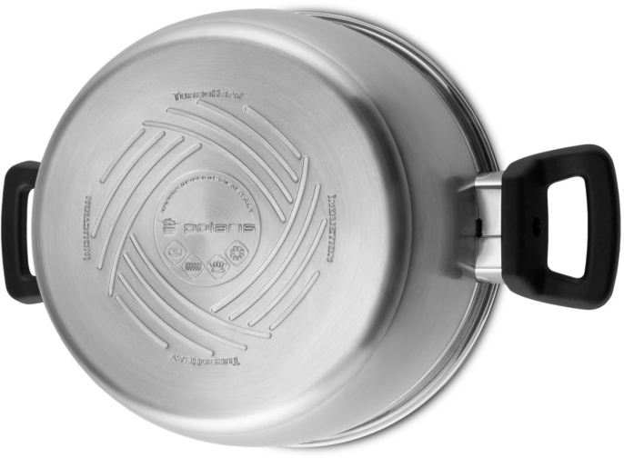 Кастрюля Polaris Rialto 24C 5.4л. d 24см с крышкой стальной 015153