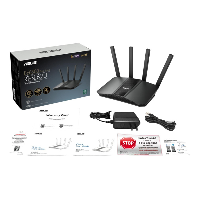 Маршрутизатор ASUS RT-BE82U/ ASUS RT-BE82U (90IG0990-MO9B00)