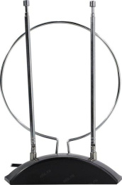 Антенна телевизионная Harper ADVB-2010 7дБ пассивная черный каб.:1.35м