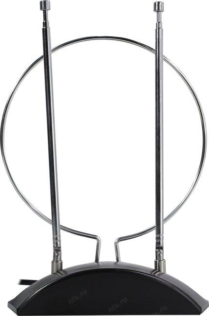 Антенна телевизионная Harper ADVB-2010 7дБ пассивная черный каб.:1.35м