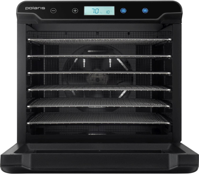 Сушилка для овощей и фруктов Polaris PFD 2402H Pro, черный, 19шт