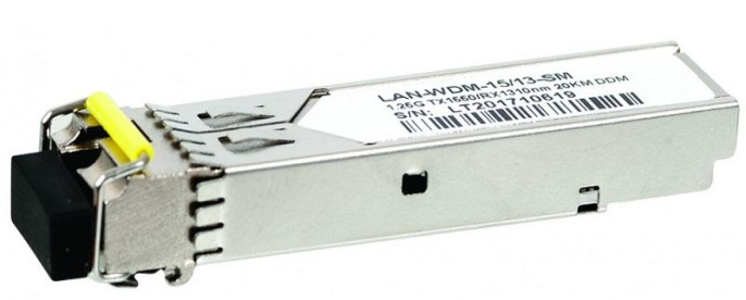 Модуль SFP WDM 1.25G, 1550nm / 1310nm, 20 km, LC, DDM, Cisco LANMASTER LAN-WDM-15/13-20-SM