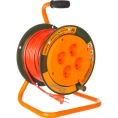 Силовой удлинитель на катушке GLANZEN 4 гн. 30 м ПВС 2x1 EB-30-004 00012291