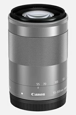 Объектив Canon Фотообъектив Canon EFM 55-200mm f/4.5-6.3 IS STM Silver