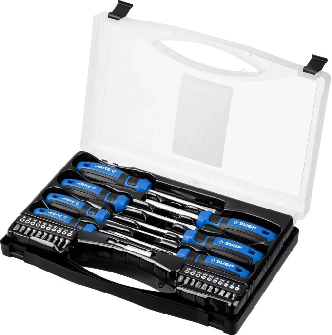 Набор отверток Зубр Профессионал 25240_z01 в компл.:27 предметов жесткий кейс