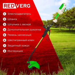 Триммер электрический RedVerg RD-ET1300B 1100Вт разбор.штан. реж.эл.:леска