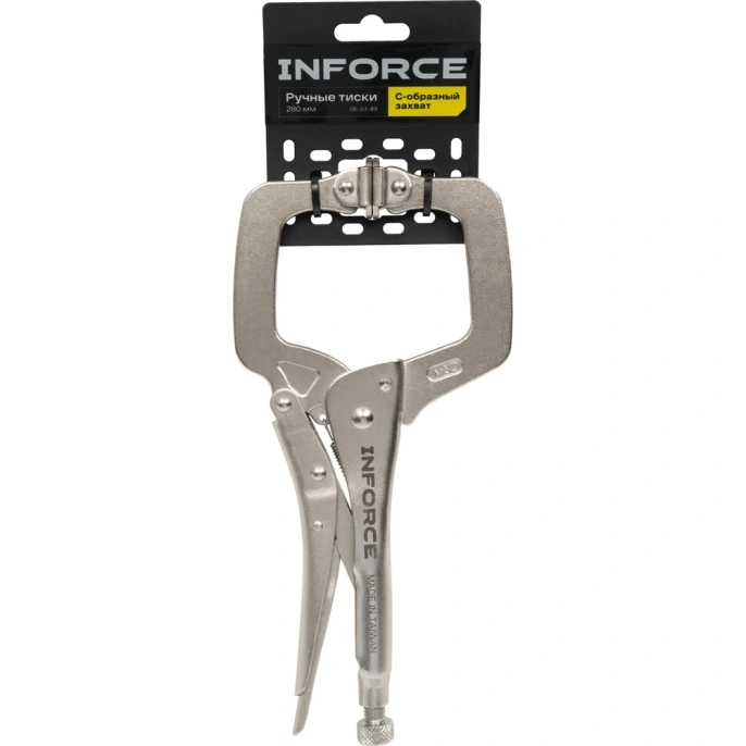 Ручные тиски Inforce с С-образным захватом 280 мм 06-03-49