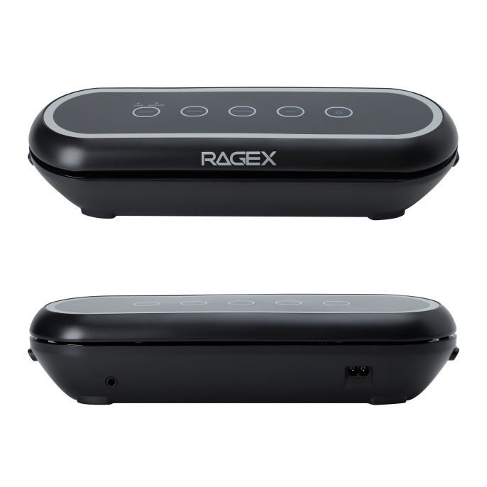 Вакуумный упаковщик RageX R2201-000 125 Вт, управление: сенсорное, уровень шума: 68 дБ, производительность: до 7 л/мин, вакуумное давление: 80 кПа, ширина пакета: 300 мм, режим: сухой, влажный, супервлажный, вакуумирование, запаивание