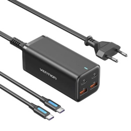 Сетевое зарядное устройство Vention на 4 порта GaN 100W USB C+C+A+A Чёрный, шт. FBSBG-EU