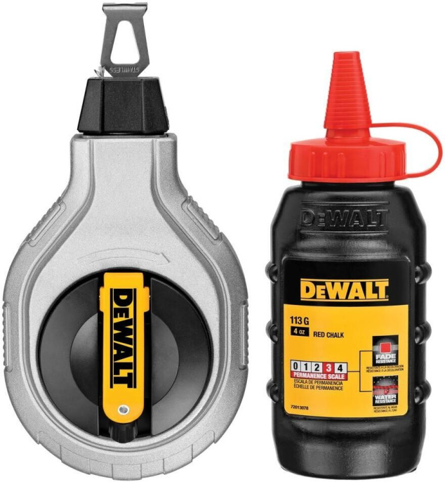 Разметочный шнур DEWALT 6:1 + красный меловой порошок DWHT47408-0
