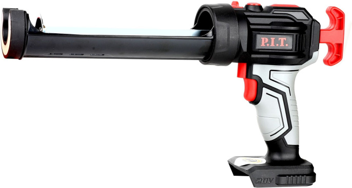 Пистолет для герметика P.I.T. PEC20H-300A аккумуляторный, 20 В, 4 ск, 3000Н, 300мл, LED, антикапля
