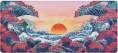 Коврик для мыши Red Square Nami XXL RSQ-40044 900х400х4 мм, для лазерных и оптических мышей, красный, голубой, жёлтый, рисунок закат в море