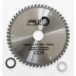 Диск пильный по ламинату и алюминию (185х30/20 мм; 54TPI) Pilorama 511854
