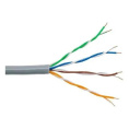 Кабель витая пара Bion BCL-U5451-101-100 U/UTP, кат.5e, 4x2x0,51мм AWG 24, CCA, в копмлекте 4 коннектора+ 4 колпачка; одножильный, PVC, для внутренней прокладки, 100м, серый