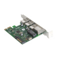 Контроллер сетевой ExeGate EXE-361 (PCI-E x1 v2.0, LAN UTP 1000Mbps + 3*USB3.0 ext., разъем доп.питания, Chipset VL805 + RTL8153B) EX283714RUS