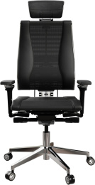 Кресло руководителя МЕТТА Yoga 4DF B2-14D - YM93+Infinity, сетка/экокожа, до 150кг, мультиблок, регулируемые 5D подлокотники,  черный/черный