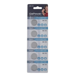 Батарейка CR1616/ Батарейка GoPower CR1616 BL5 Lithium 3V 5/100/2000 5 шт. 00-00023144