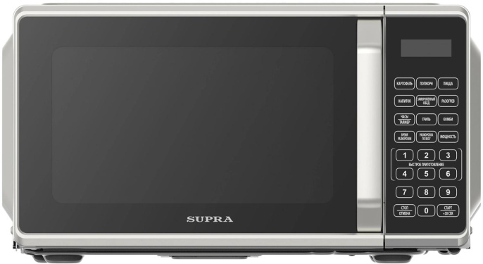 Микроволновая печь Supra 20SSG27, 700Вт, 20л, серебристый