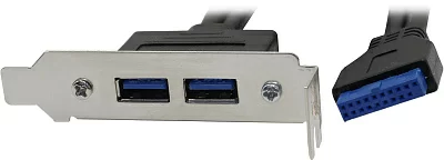 Планка портов в корпус ORIENT C095, 2xUSB 3.0, Low Profile, длина кабеля 30см, oem (31095)