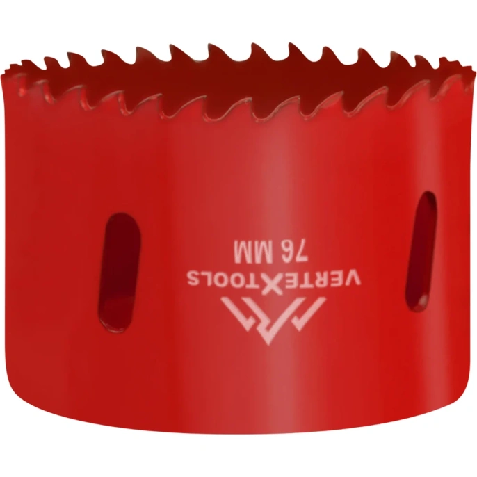 Коронка биметаллическая по металлу 76 мм vertextools 2525-76