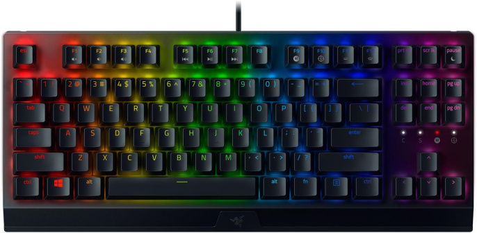 Клавиатура Razer BlackWidow V3 TKL, USB, механическая, черный [rz03-03490700-r3r1]
