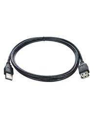 TELECOM Кабель удлинительный USB2.0 Am-- Af 1,5 м черный TUS6990-1.5M [6938510900104]