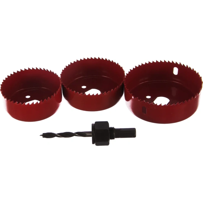 Набор коронок по дереву 4 шт. (67; 73 и 83 мм + адаптер) Энкор 19157