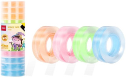 Клейкая лента канцелярская Deli EA689 ассорти шир.18мм дл.30м 38мкр упак.:8шт