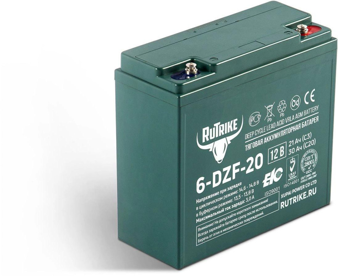 Аккумуляторная батарея RUTRIKE 6-DZF-20 для ИБП,  12В,  20Ач [22834]