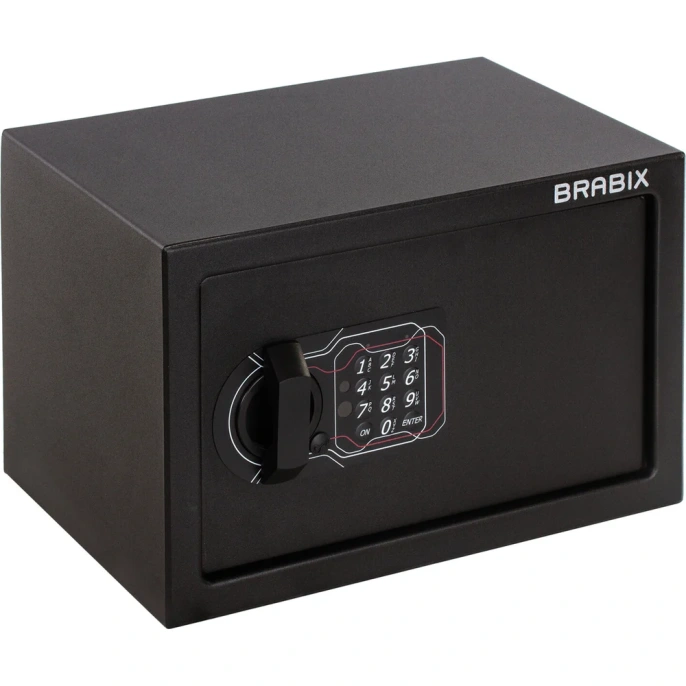 Офисный мебельный сейф BRABIX SF-200EL 200х310х200 мм, электронный замок, черный 291145