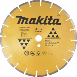 Диск алмазный сегментированный по бетону 300x20/25.4 мм Makita D-56982