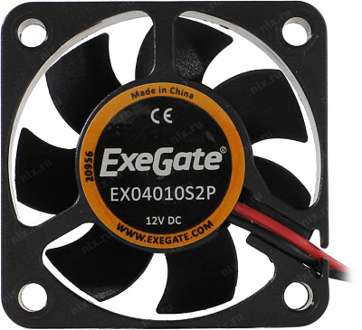 Exegate EX283363RUS Вентилятор ExeGate EX04010S2P, 40x40x10 мм, подшипник скольжения, 2pin, 5500RPM, 22dBA