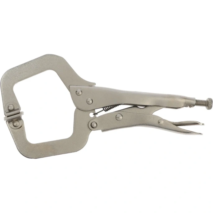 Зажим ТУНДРА ручной, точечный захват, подвижные губки, с фиксатором, 220 мм 7398555