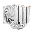 Кулер для процессора PCCooler RZ620 WH 260W, 4-pin PWM, 158mm, Al/Cu, 6x6mm, 2x120mm, 86.73CFM, 32dBA, 1800RPM, S: 1851/1700/1200/115X, AM5/AM4, white