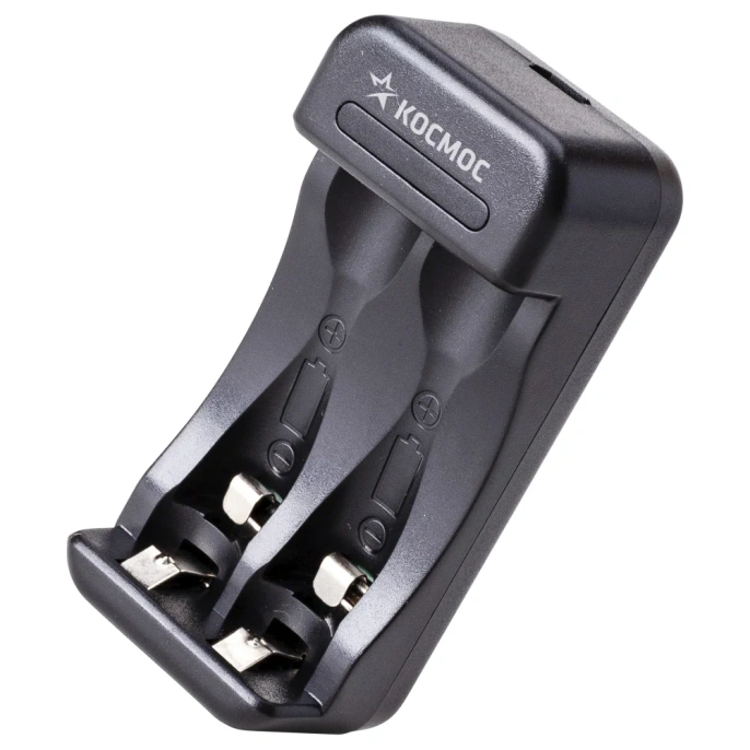 Зарядное устройство КОСМОС 1-2 AA/AAA питание от USB шнура автоотключение KOC901USB