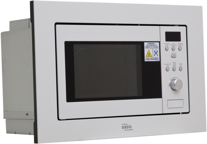 Встраиваемая микроволновая печь OASIS MW-RMW, 20л, 800Вт, белый