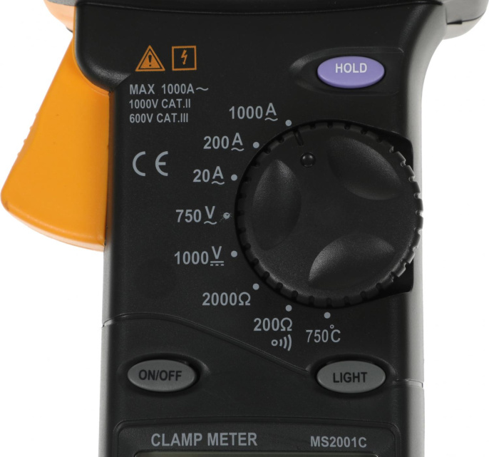 Клещи токоизмерительные MASTECH MS2001C, измер.ток: переменный [13-1310]